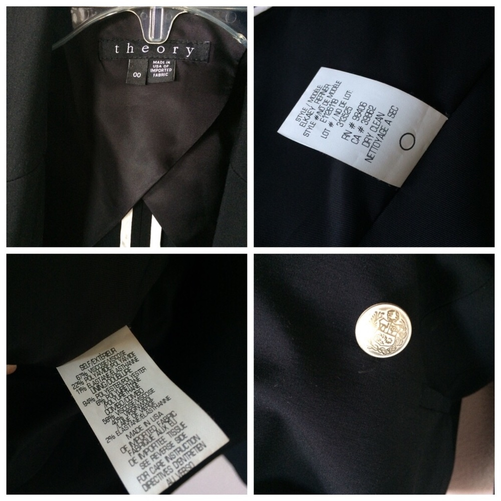 Theory timeless black blazer - Picture 8 of 8